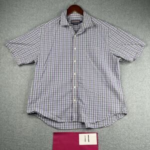 Vineyard Vines Wheeler Short Sleeve Button Up Mens Large Colorful Plaid Pocket